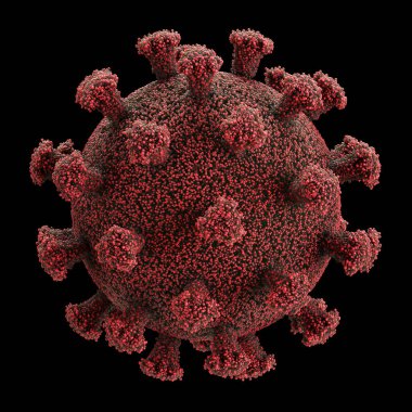 Viral yapı. Viral parçacık, bir protein kapağı ile çevrelenmiş nükleik asit çekirdeğinden (DNA veya RNA) oluşur. Kırpma yolu dahil. 3B illüstrasyon.