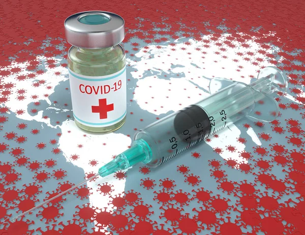 Immagine Concettuale Scoperta Vaccino Covid Coronavirus 2019 Ncov Sars Cov — Foto Stock
