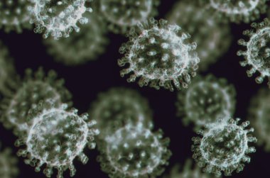 Viral yapı. Viral parçacık, bir protein kapağı ile çevrelenmiş nükleik asit çekirdeğinden (DNA veya Rna) oluşur. Kavramsal çizim virüsü. 3d illüstrasyon.