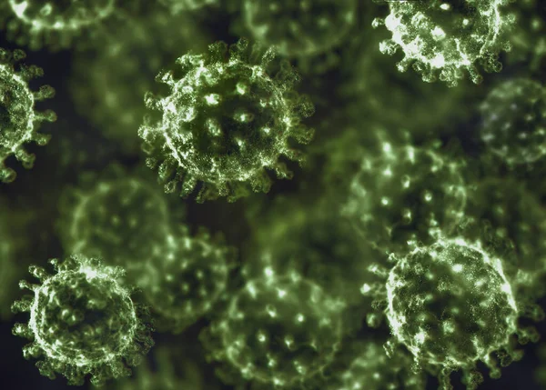 Coronavirus Covid Viraal Deeltje Bestaat Uit Een Kern Van Nucleïnezuur — Stockfoto