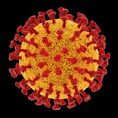 Virus conceptual with clipping path included. The structure of a virus. Covid-19, Coronavirus, Influenza, HIV. Concept image of infectious diseases. 3D illustration. clipart