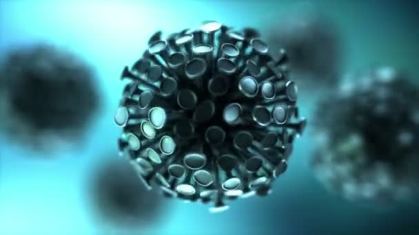 개념적 바이러스의 그래픽스 바다없는 애니메이션 — 비디오