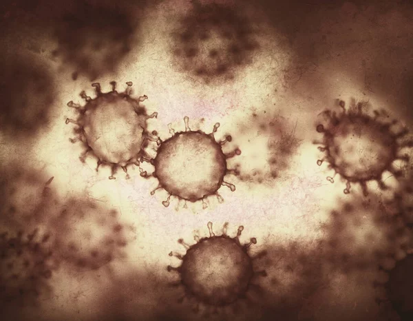 病毒的结构 病毒颗粒是由被蛋白质外壳包围的核酸 Dna或Rna 核心组成的 概念说明性病毒 — 图库照片