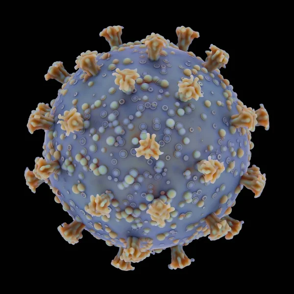包含裁剪路径的病毒概念 病毒的结构 Covid Coronavirus和流感 3D插图 — 图库照片