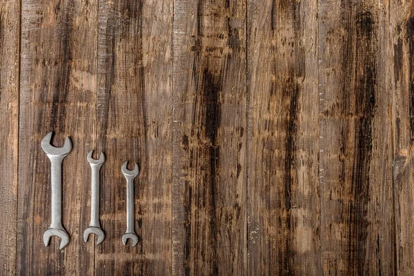 Zange Handwerkzeug Isoliert Auf Holz Draufsicht — Stockfoto