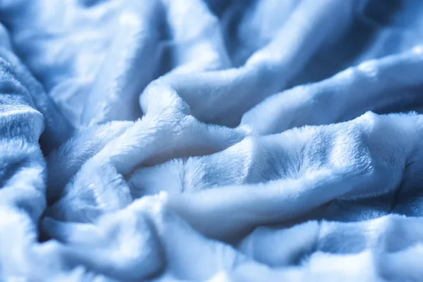 Mavi yün desenli örülmüş. Tam kare arkaplan. Kopyalama alanını kapat. Yukarıdan görüntüle.