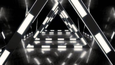 Soyut Üçgen Işık Arkaplan 3d Görüntüleme