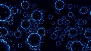 Soyut Virüs ve Bakteri Arkaplan 3d Hazırlama