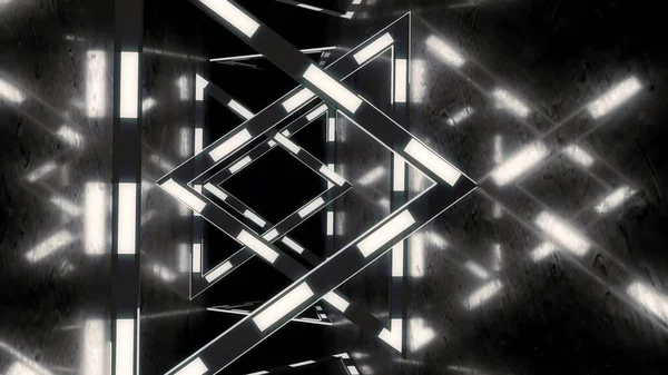 Abstract Driehoek Licht Achtergrond Render — Stockfoto