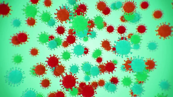 Abstrakt Virus Och Bakterie Bakgrund Render — Stockfoto