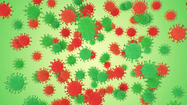 Soyut Virüs ve Bakteri Arkaplan 3d Hazırlama