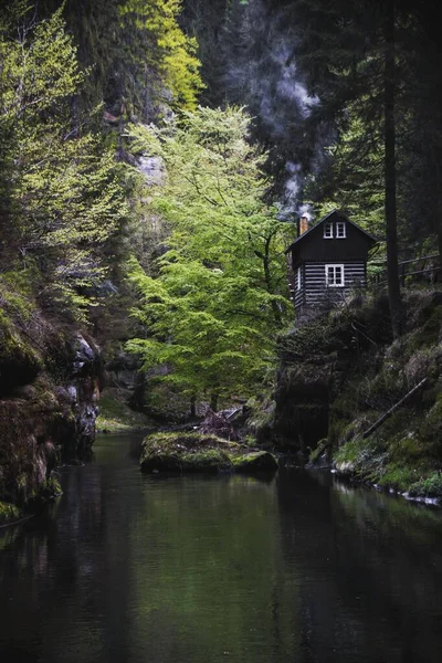 Famous House Edmund Gorge Bohemian Switzerand Czech Republic — Stock Photo, Image