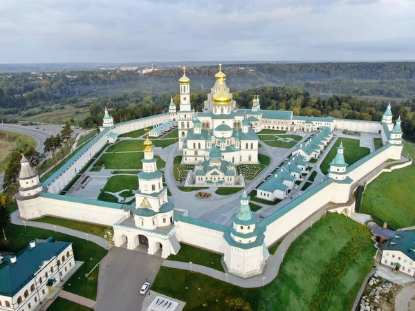 Aerial view from the of Novoierushim Monastery at damn. Great places of Russia for travel. — Stock Photo, Image