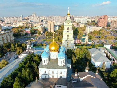 İHA 'dan Moskova' daki Novospassky Manastırı 'na kadar. Hava görünümü