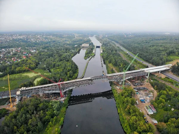 Luchtfoto van de brugconstructie van de centrale ringweg Ckad — Stockfoto
