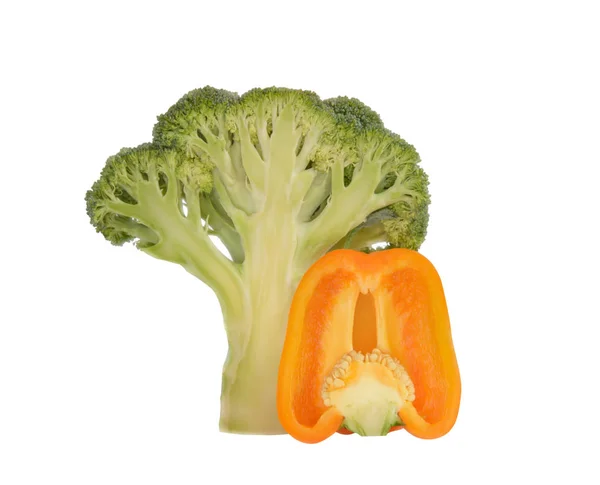 Broccoli och paprika — Stockfoto