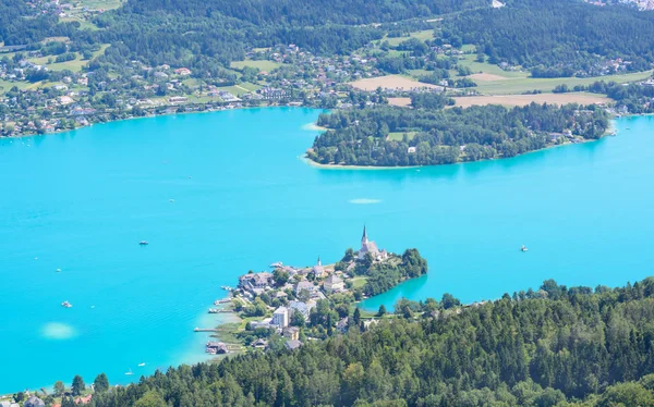 View of the landscape Worthersee — Stock Photo, Image