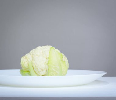 Cauliflower on a white plate
