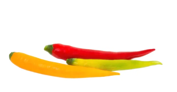 Three multicolored peppers — Stock Photo, Image