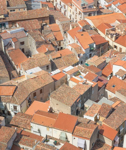 Vista de los tejados de Cefalu — Foto de Stock