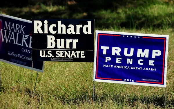 Pittsboro, NC: 2016 Campaign Sigbs — Stock Photo, Image