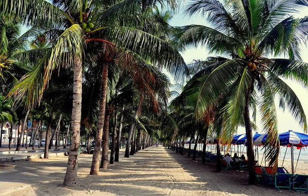 Bang Saen,Thailand: Beach Promenade — Stock Photo, Image