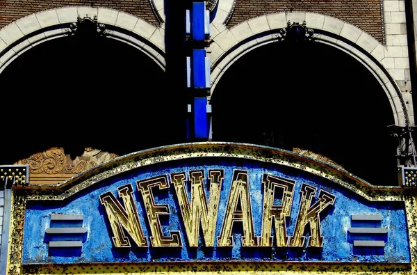 Newark, New Jersey; Newark sinema kayan yazı — Stok fotoğraf