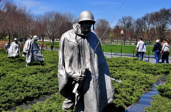 Вашингтон, округ Колумбия: Мемориал корейской войны — стоковое фото