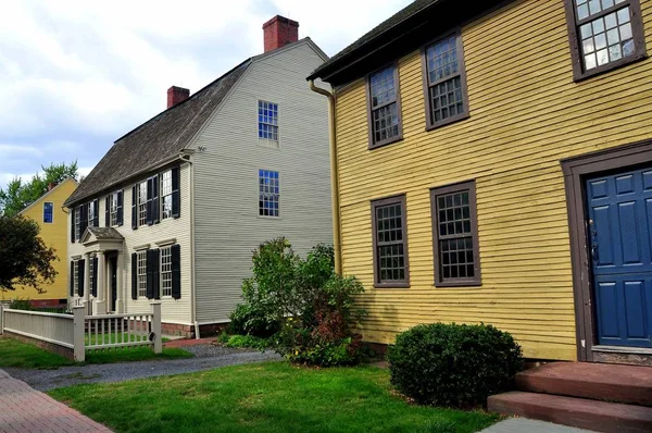 Wethersfield, CT: Casas coloniales en el distrito histórico —  Fotos de Stock