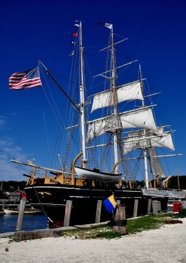 Mystic CT: 1841 Charles W. Morgan Whaling Ship clipart