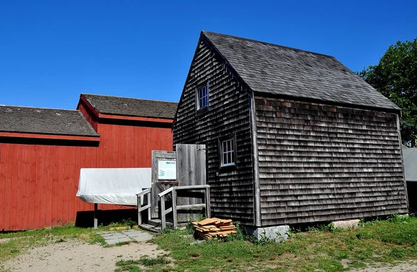 Mystic, CT: Fisheries Shack at Seaport Museum — Stock Photo, Image