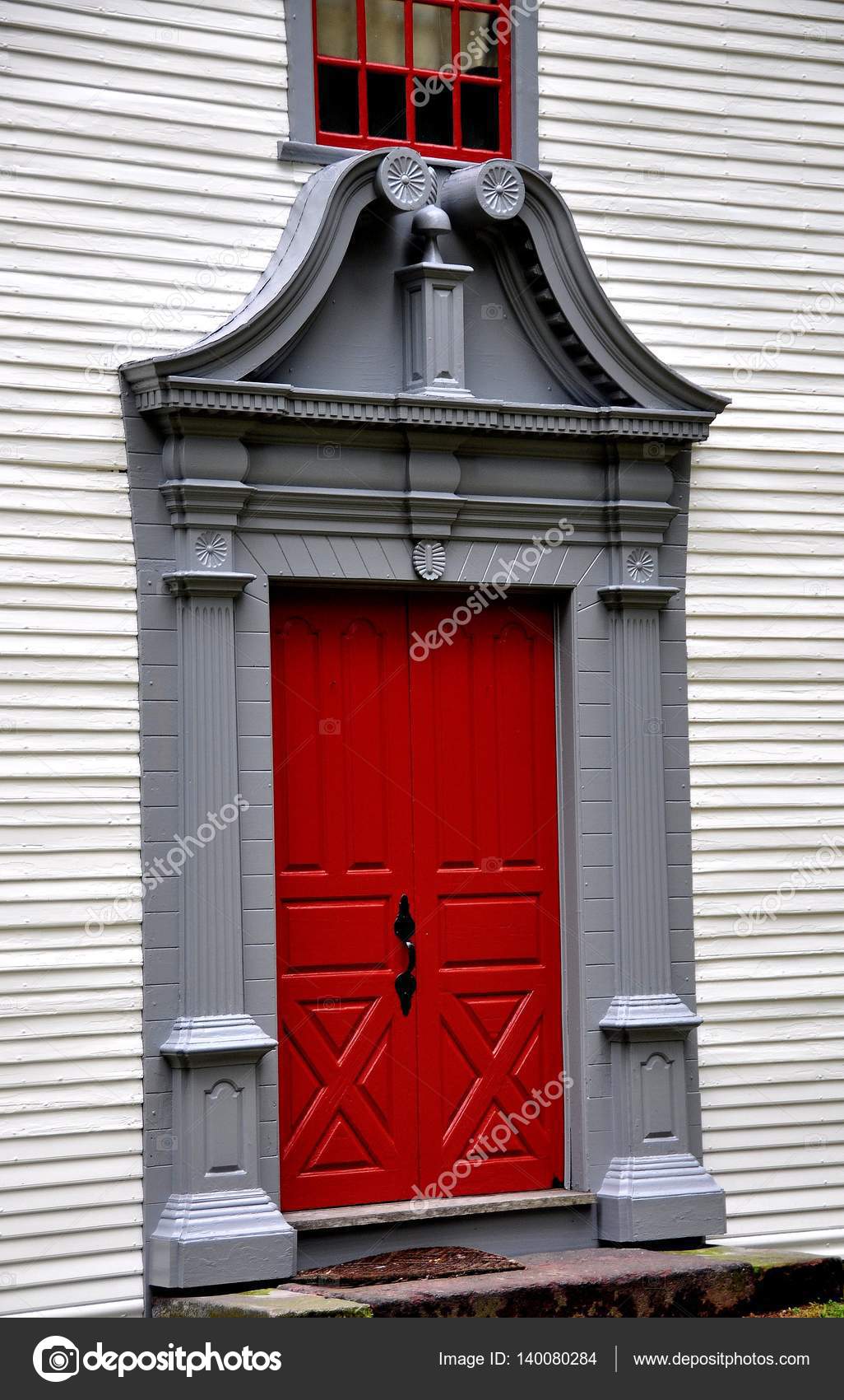 Deerfield Ma Doorway Of 1730 Dwight House Stock Editorial
