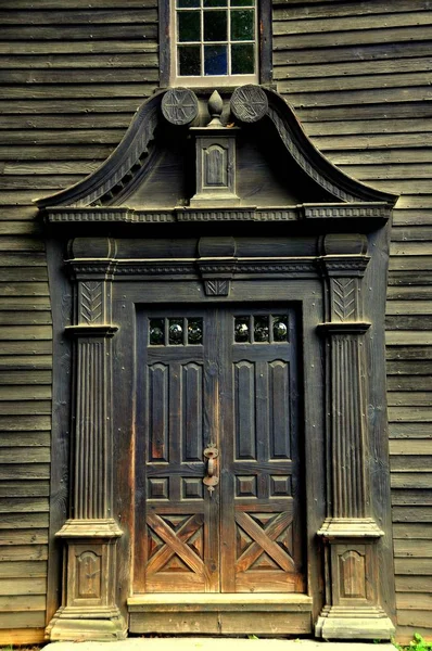 Deerfield, MA: 1734 Ashley House Doorway — Stock Photo, Image