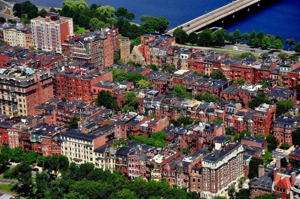 Boston, Ma: Utsikt över Back Bay-området — Stockfoto