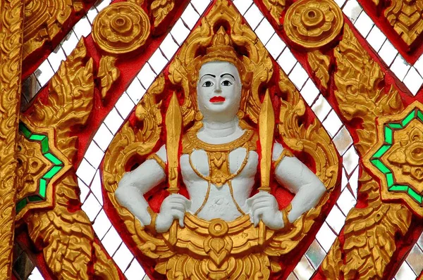 Nakhon, Pathom, Thaiföld: Buddha ábrán Wat Dai Lom — Stock Fotó