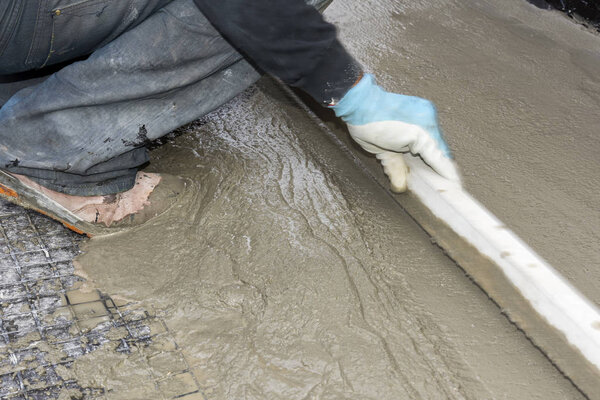 бетон на строительной площадке
