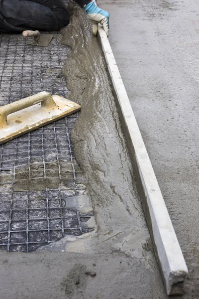 Concrete in a construction site — Stock Photo, Image