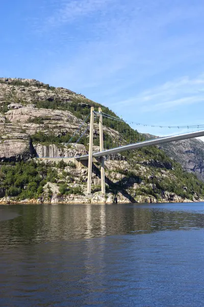 노르웨이에서 Lysefjord Brcke 다리 — 스톡 사진
