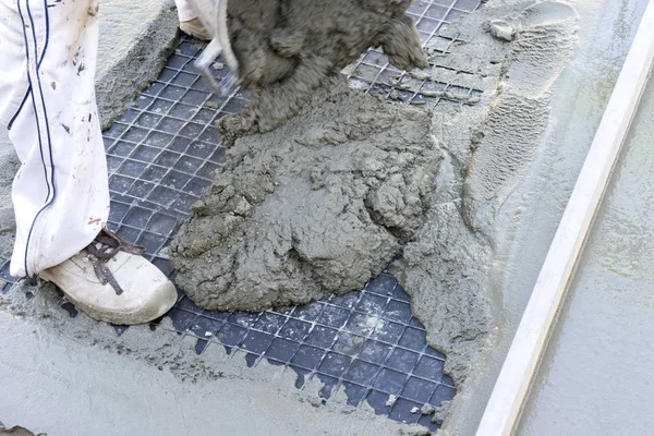 Concrete in a construction site — Stock Photo, Image