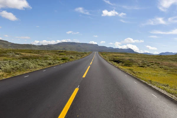 Straight road to Oslo — Stock Photo, Image