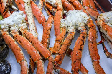 kabuklu deniz ürünleri Bergen Norveç'te