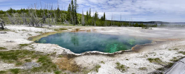 Гейзер в yellowstone — стокове фото