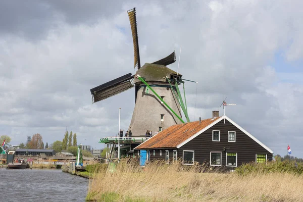 Moinhos de vento em Zaanse Schans — Fotografia de Stock