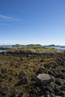 Svolvaer Lofoten içinde panoramik manzaraya