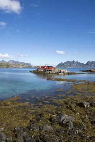 Pemandangan panorama di Svolvaer di Lofoten — Stok Foto