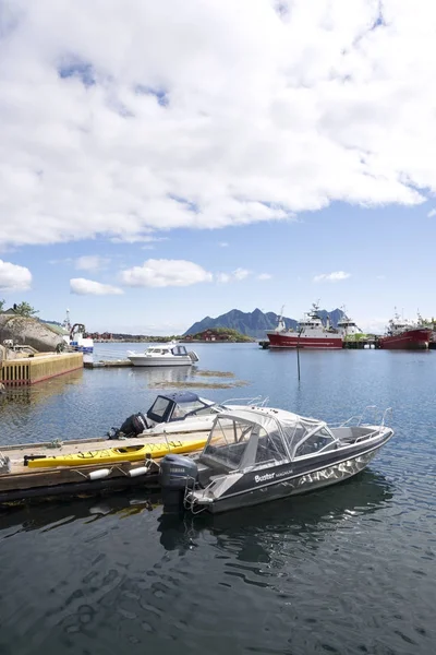 Panoramatický pohled na Svolvaer Lofoty — Stock fotografie