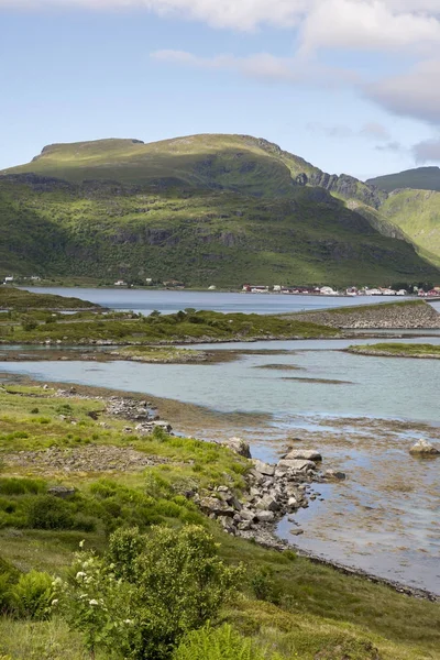 Lofoten Norveç'te Fredvang, köprüler