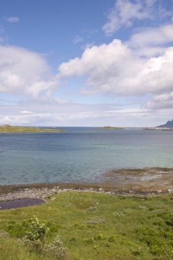 Lofoten Norveç'te Fredvang, köprüler