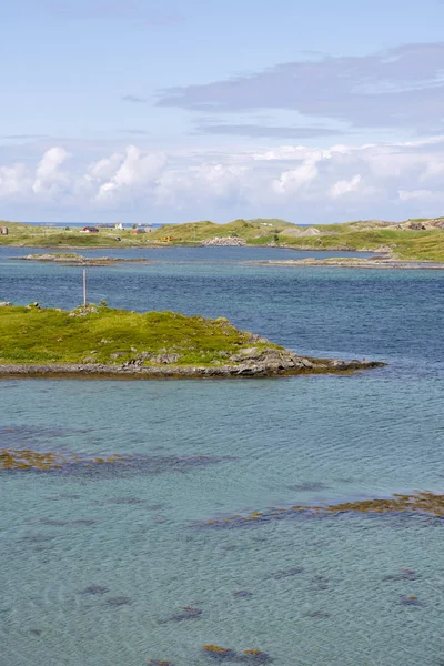 Pontes em Fredvang em Lofoten Noruega — Fotografia de Stock