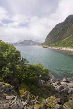 Svolvaer Lofoten içinde panoramik manzaraya